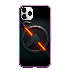 Чехол iPhone 11 Pro матовый HALF-LIFE, цвет: 3D-фиолетовый