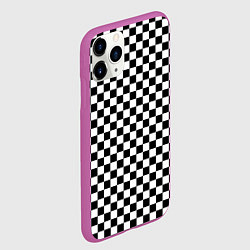 Чехол iPhone 11 Pro матовый Шахматка мелкая, цвет: 3D-фиолетовый — фото 2