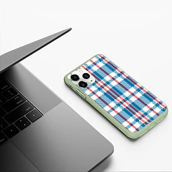 Чехол iPhone 11 Pro матовый Текстура Сумка Челнока, цвет: 3D-салатовый — фото 2