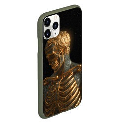 Чехол iPhone 11 Pro матовый Скелет В Золоте, цвет: 3D-темно-зеленый — фото 2