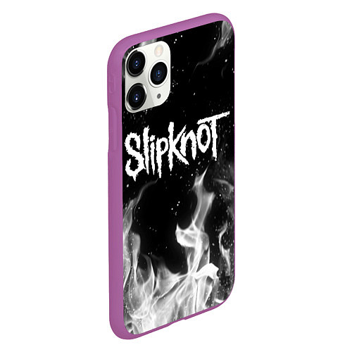 Чехол iPhone 11 Pro матовый SLIPKNOT / 3D-Фиолетовый – фото 2