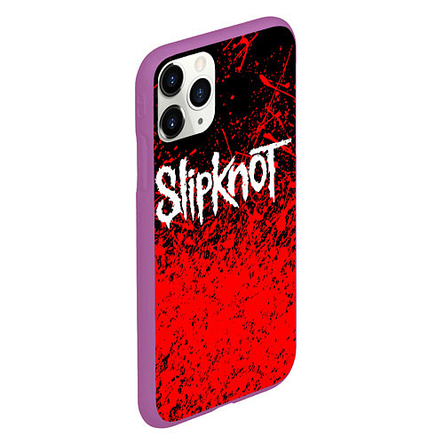 Чехол iPhone 11 Pro матовый SLIPKNOT / 3D-Фиолетовый – фото 2