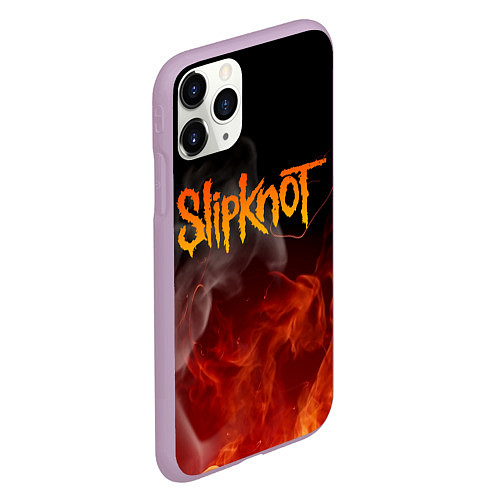 Чехол iPhone 11 Pro матовый SLIPKNOT / 3D-Сиреневый – фото 2