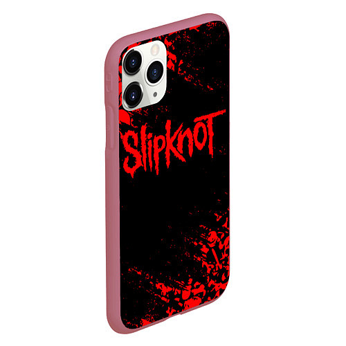 Чехол iPhone 11 Pro матовый SLIPKNOT / 3D-Малиновый – фото 2