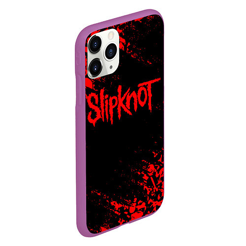 Чехол iPhone 11 Pro матовый SLIPKNOT / 3D-Фиолетовый – фото 2