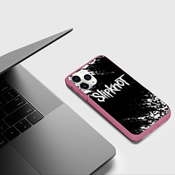 Чехол iPhone 11 Pro матовый SLIPKNOT, цвет: 3D-малиновый — фото 2