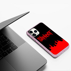 Чехол iPhone 11 Pro матовый SLIPKNOT, цвет: 3D-розовый — фото 2