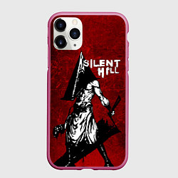 Чехол iPhone 11 Pro матовый SILENT HILL, цвет: 3D-малиновый