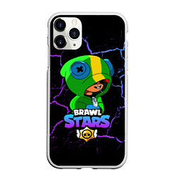 Чехол iPhone 11 Pro матовый BRAWL STARS LEON, цвет: 3D-белый