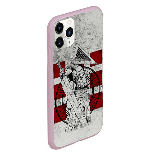 Чехол iPhone 11 Pro матовый SILENT HILL / 3D-Розовый – фото 2