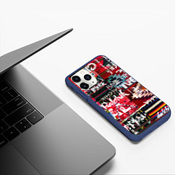 Чехол iPhone 11 Pro матовый Balchik pattern, цвет: 3D-тёмно-синий — фото 2