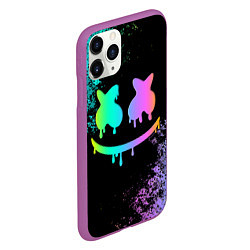 Чехол iPhone 11 Pro матовый Marshmello, цвет: 3D-фиолетовый — фото 2