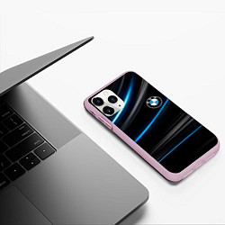 Чехол iPhone 11 Pro матовый BMW, цвет: 3D-розовый — фото 2