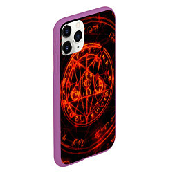 Чехол iPhone 11 Pro матовый ПЕНТАГРАММА, цвет: 3D-фиолетовый — фото 2