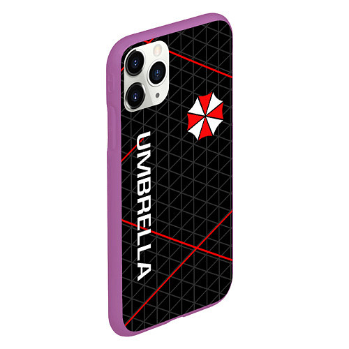 Чехол iPhone 11 Pro матовый UMBRELLA CORP / 3D-Фиолетовый – фото 2