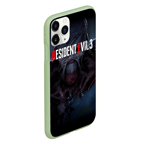 Чехол iPhone 11 Pro матовый Resident evil 3 remake / 3D-Салатовый – фото 2