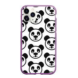 Чехол iPhone 11 Pro матовый Panda, цвет: 3D-фиолетовый