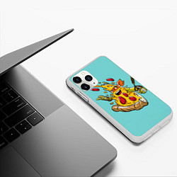 Чехол iPhone 11 Pro матовый PIZZA TIME, цвет: 3D-белый — фото 2