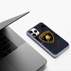 Чехол iPhone 11 Pro матовый Lamborghini, цвет: 3D-светло-сиреневый — фото 2