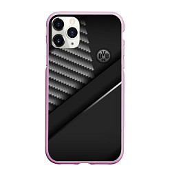 Чехол iPhone 11 Pro матовый FC Borussia, цвет: 3D-розовый