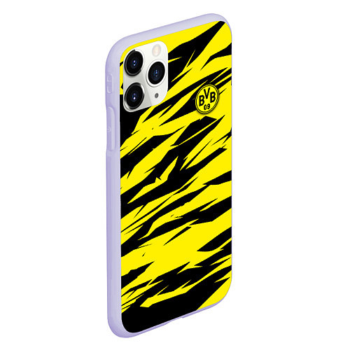 Чехол iPhone 11 Pro матовый FC Borussia / 3D-Светло-сиреневый – фото 2