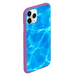 Чехол iPhone 11 Pro матовый Вода, цвет: 3D-фиолетовый — фото 2