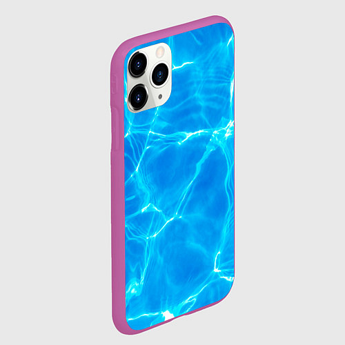 Чехол iPhone 11 Pro матовый Вода / 3D-Фиолетовый – фото 2