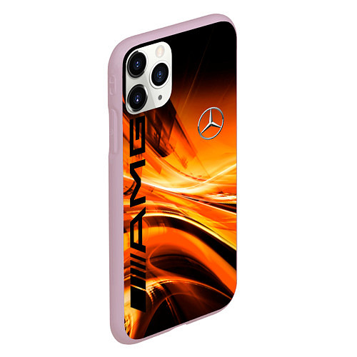 Чехол iPhone 11 Pro матовый MERCEDES / 3D-Розовый – фото 2