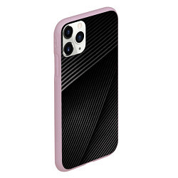 Чехол iPhone 11 Pro матовый МЕТАЛЛИЧЕСКИЕ ПОЛОСЫ, цвет: 3D-розовый — фото 2