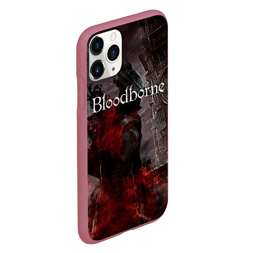 Чехол iPhone 11 Pro матовый Bloodborne / 3D-Малиновый – фото 2