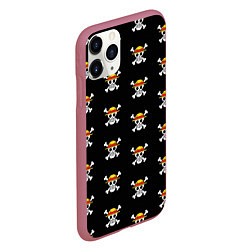 Чехол iPhone 11 Pro матовый One Piece, цвет: 3D-малиновый — фото 2