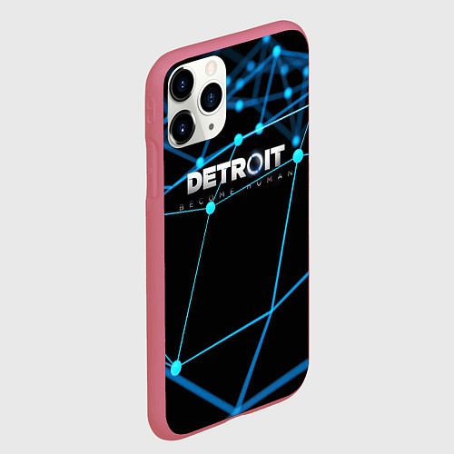 Чехол iPhone 11 Pro матовый Detroit:Become Human / 3D-Малиновый – фото 2