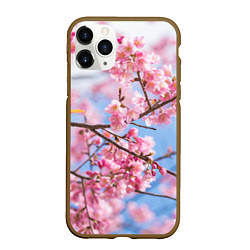 Чехол iPhone 11 Pro матовый Ветки Сакуры, цвет: 3D-коричневый