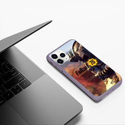 Чехол iPhone 11 Pro матовый FALLOUT76, цвет: 3D-серый — фото 2
