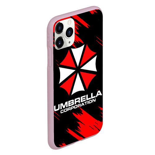 Чехол iPhone 11 Pro матовый Umbrella Corporation / 3D-Розовый – фото 2