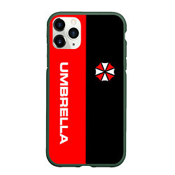 Чехол iPhone 11 Pro матовый Umbrella Corporation, цвет: 3D-темно-зеленый