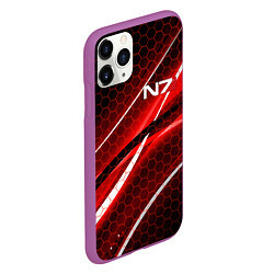 Чехол iPhone 11 Pro матовый MASS EFFECT N7, цвет: 3D-фиолетовый — фото 2