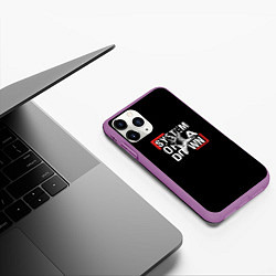 Чехол iPhone 11 Pro матовый System of a Down, цвет: 3D-фиолетовый — фото 2