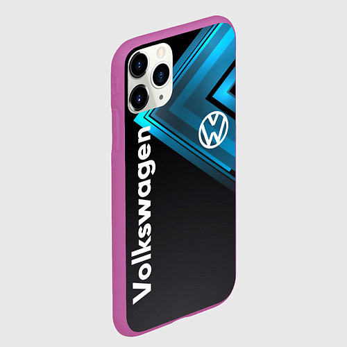 Чехол iPhone 11 Pro матовый Volkswagen / 3D-Фиолетовый – фото 2
