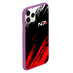 Чехол iPhone 11 Pro матовый MASS EFFECT N7, цвет: 3D-фиолетовый — фото 2