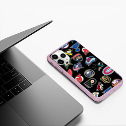 Чехол iPhone 11 Pro матовый NBA PATTERN, цвет: 3D-розовый — фото 2