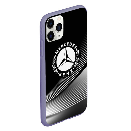 Чехол iPhone 11 Pro матовый MERCEDES-BENZ / 3D-Серый – фото 2