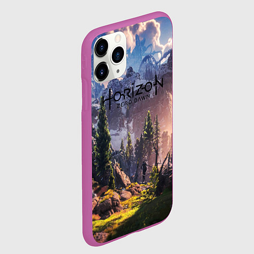 Чехол iPhone 11 Pro матовый Horizon Zero Dawn / 3D-Фиолетовый – фото 2