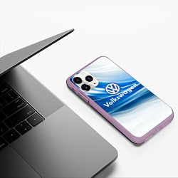 Чехол iPhone 11 Pro матовый Volkswagen, цвет: 3D-сиреневый — фото 2