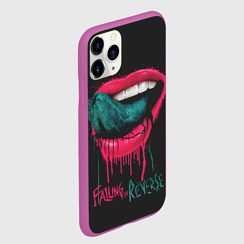 Чехол iPhone 11 Pro матовый Falling in Reverse / 3D-Фиолетовый – фото 2