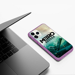 Чехол iPhone 11 Pro матовый METRO EXODUS, цвет: 3D-фиолетовый — фото 2