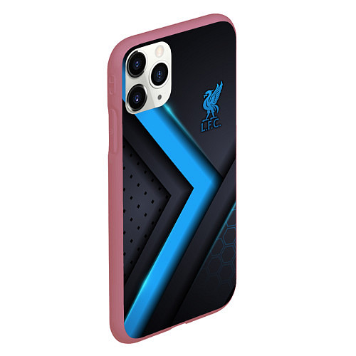 Чехол iPhone 11 Pro матовый Liverpool F C / 3D-Малиновый – фото 2