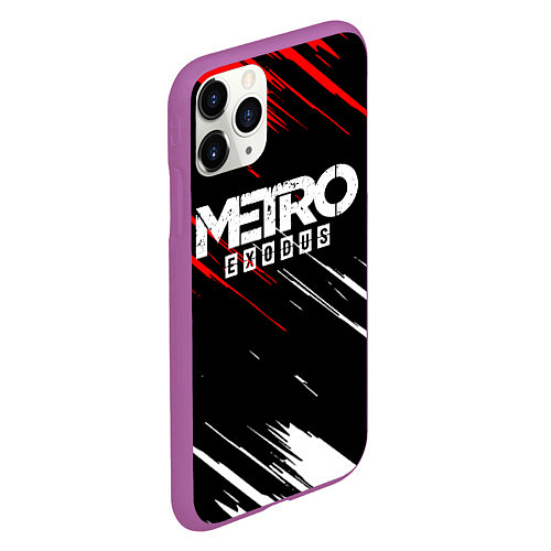 Чехол iPhone 11 Pro матовый METRO EXODUS / 3D-Фиолетовый – фото 2