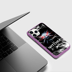 Чехол iPhone 11 Pro матовый ВЕДЬМАК, цвет: 3D-фиолетовый — фото 2