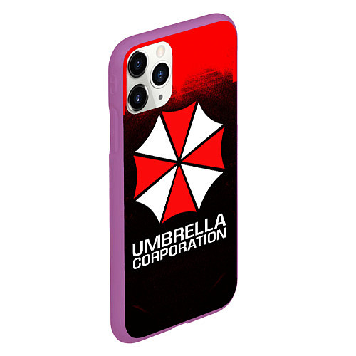 Чехол iPhone 11 Pro матовый UMBRELLA CORP / 3D-Фиолетовый – фото 2